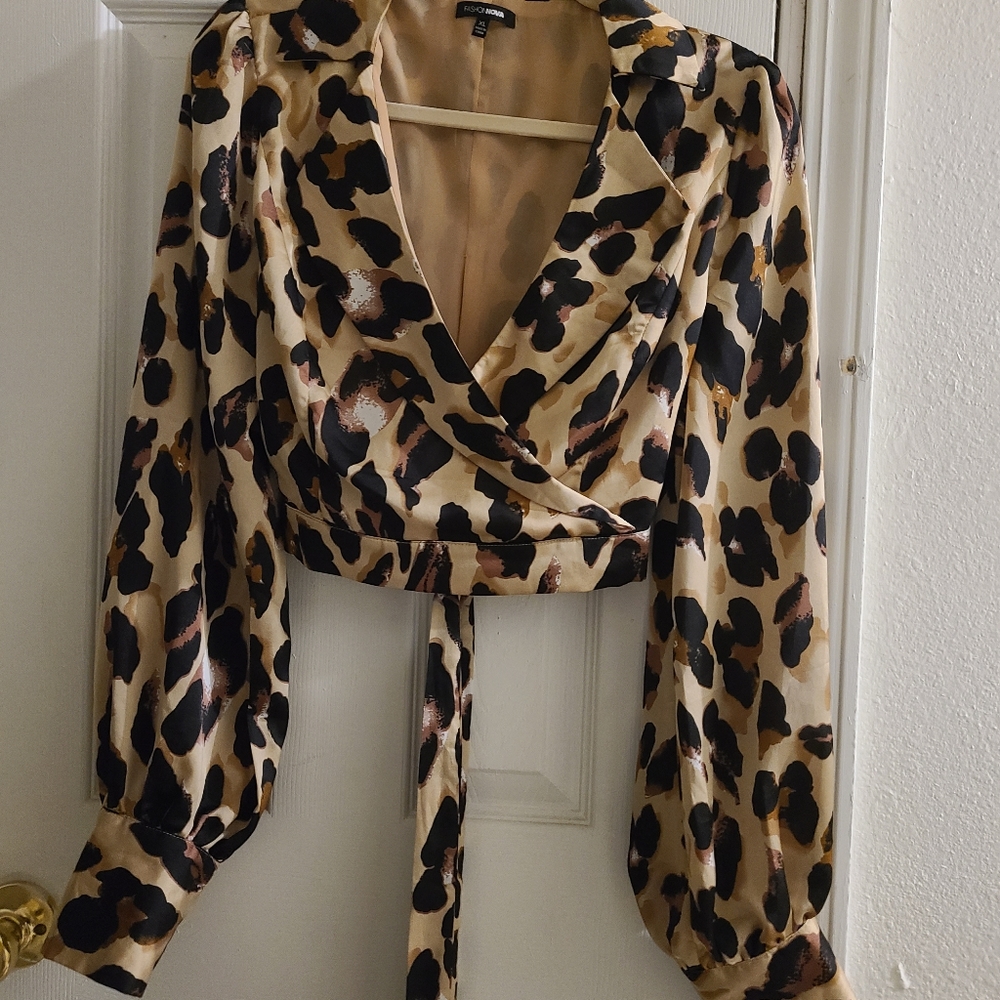 Fashion nova 2 piece set leopard print